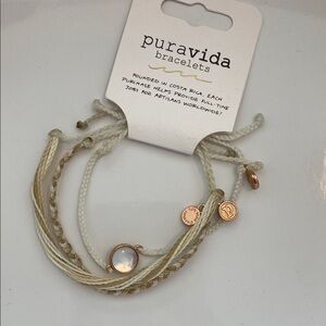 Pura Vida Braided Bracelets Set - Neutral Tones